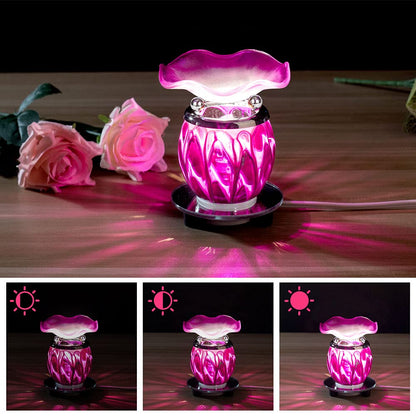 HUNANBANG 3 in 1 Electric Oil Diffuser Warmer Scented Wax Warmer Candle Wax Melt Warmer Wax Melter Fragrance Wax Burner(LW-Purple2)