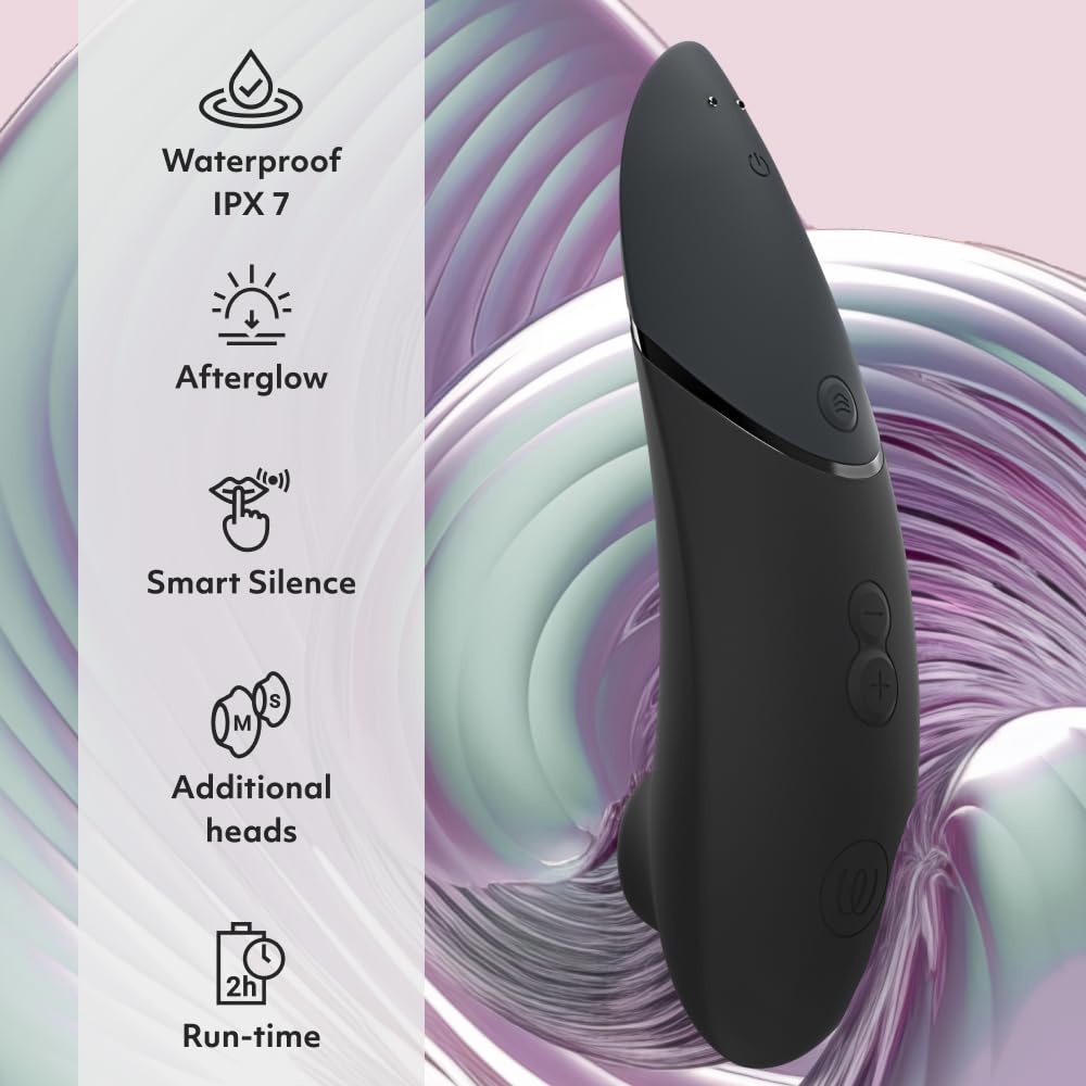 Womanizer Next 3D Pleasure Air Clitoral Sucker Sex Toy Stimulator | Suction Vibrator for Women and Couples Vibrating Adult Sex Toys with 14 Intensity Levels Waterproof Clit Sucker | Black