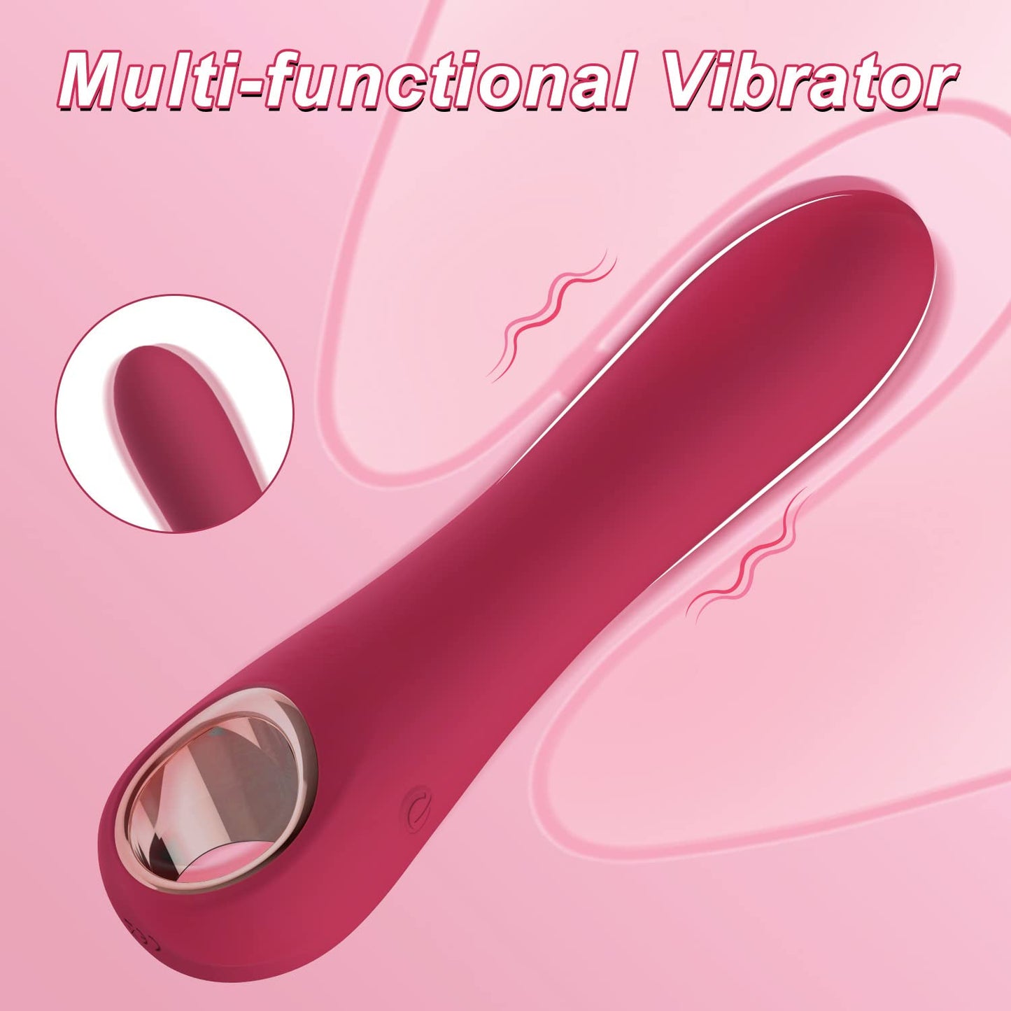 G Spot Bullet Vibrators for Women, Tuitionua Rose Vibrator with 10 Vibrations, Silicone Dildo Clitoris Vagina Anal Vibrating Machine, Adult Female Sex Toys(Purple)