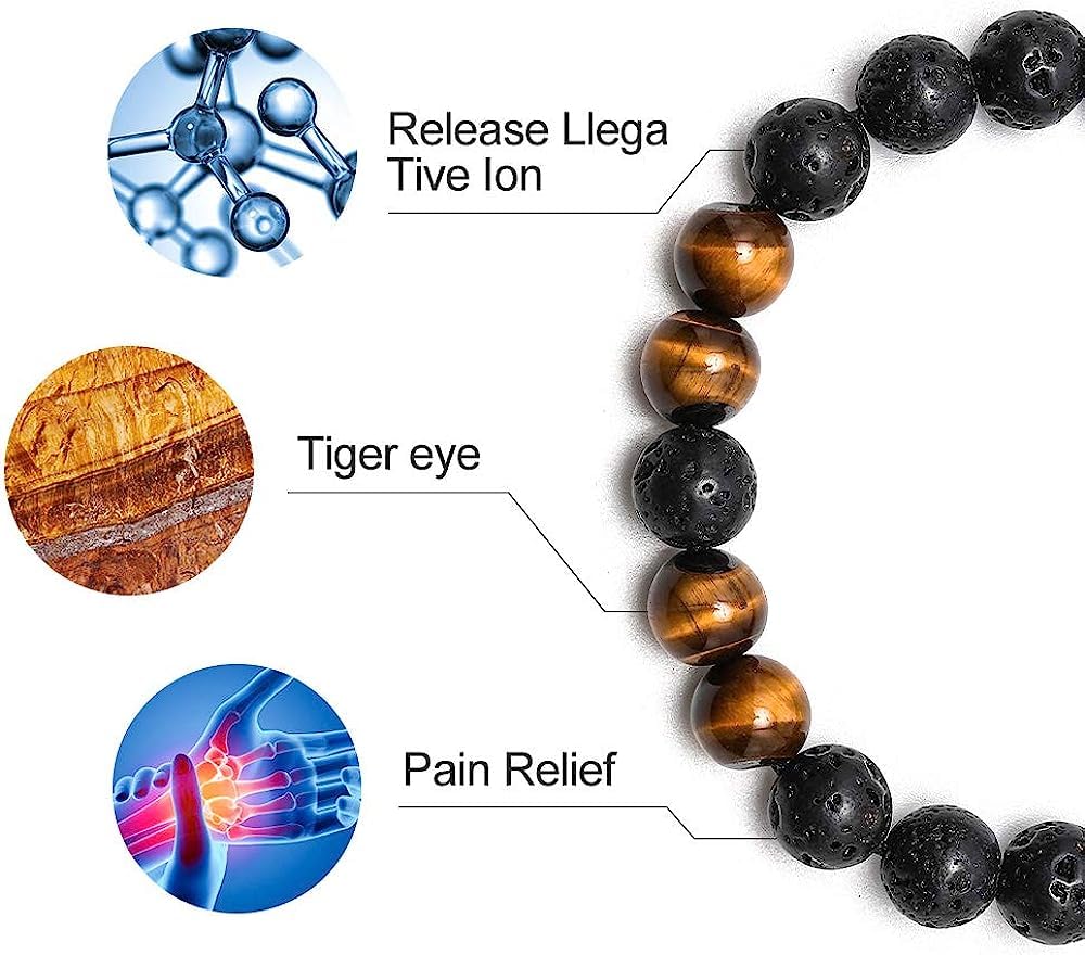 Natural Stone Agate Elastic Evil Eye Bracelet Kit with Charms Adjustable for Men Boyfriend for Gift Boys Stretch Bracelet for son Gifts 6mm