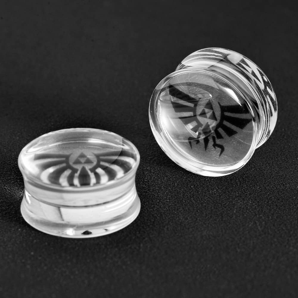 2 PCS Ear Gauges Resin Acrylic Transparent Stretching Tunnels Expanders Body Piercing Jewelry