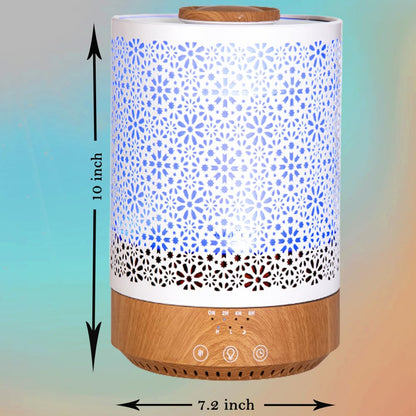BlueHills Premium 2000 ML XL Essential Oil Diffuser Aromatherapy Humidifier for Large Room Home 40 Hour Run Huge Coverage Area 2 Liter Extra Large Capacity Diffuser Dark Wood Grain (E003)
