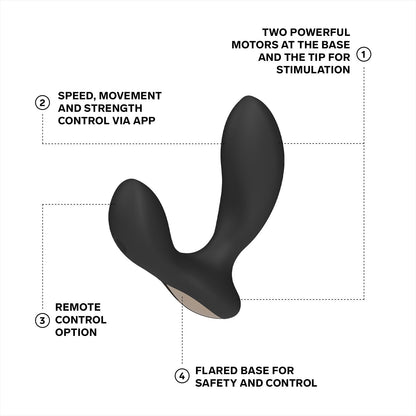 LELO Hugo 2 Prostate Vibrator is Advanced Male Sex Toy with Bluetooth App, Prostate Massager with 10 Settings, Waterproof & Rechargeable Sex Toys for Men, Green