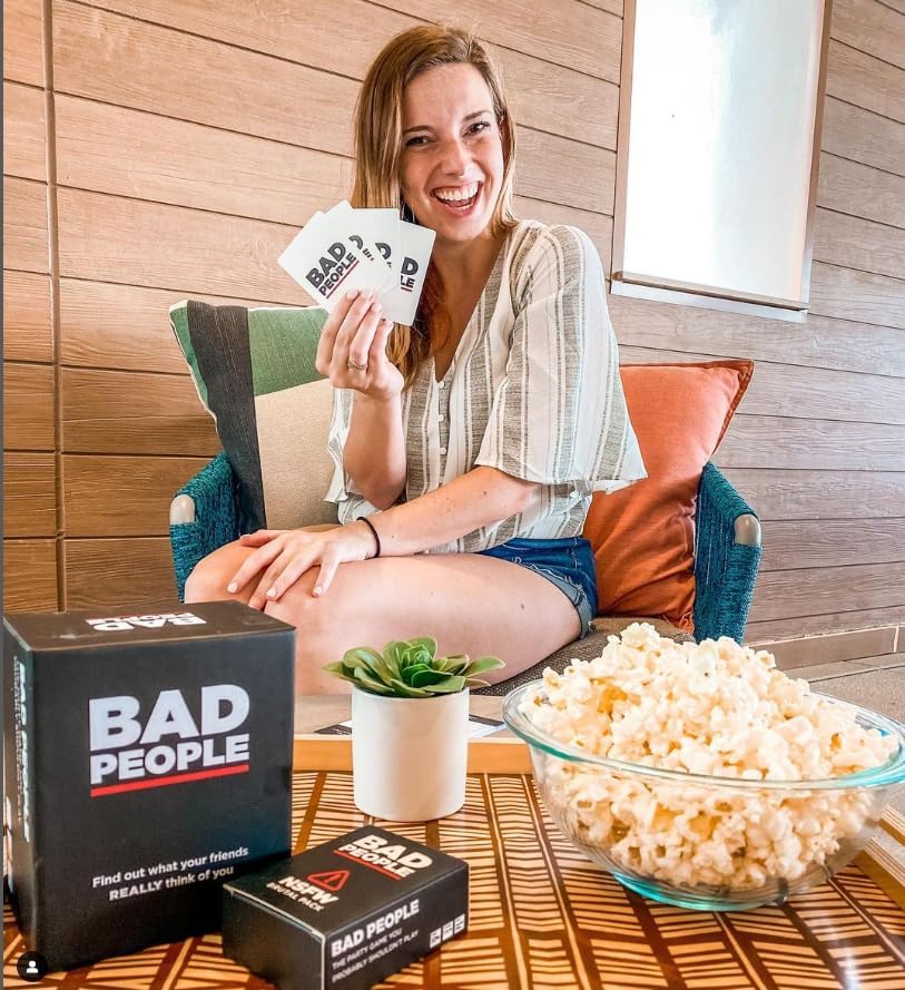 BAD PEOPLE Party Game + After Dark Expansion Set - Hilarious Adult Card Game for Fun Parties and Board Games Night with Your Group - Find Out What Your Friends Really Think of You