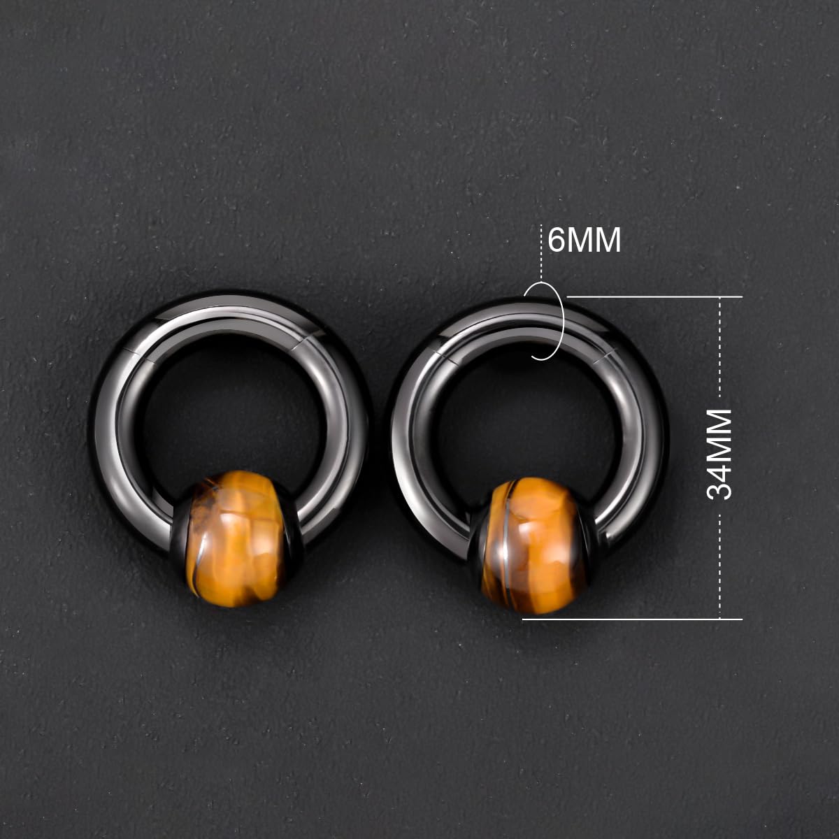 1 Pair Seamless Ear Weight Hoop Gauge Earrings For Stretched Ears Dangle Gauge Hanger 2g 0g 00g Plug Tunnels For Ear Women Body Piercing Jewelry