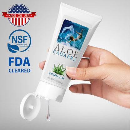 Aloe Cadabra Natural Water Based Personal Lubricant and Vaginal Moisturizer, Organic Aloe Lube for Men, Women and Couples, Non-Staining, pH Balanced (Unscented 2.5 Ounces, 1 Pack)