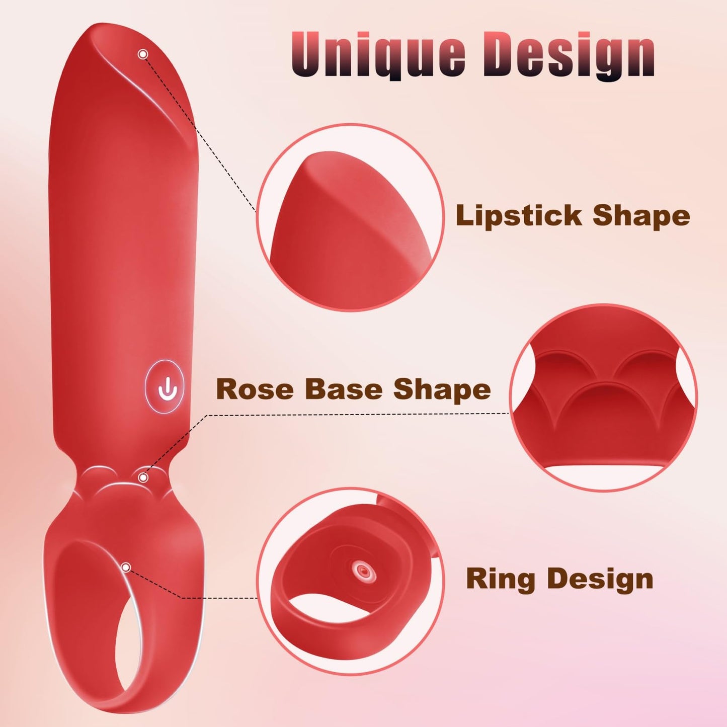 LUKIKI Bullet Vibrator Adult Toys - Female Sex Toys with 10 Vibration Modes, Lipstick Mini Vibrator for G Spot Clitoral Stimulation, Discreet Portable for Travel, Adult Sex Toys & Games for Women