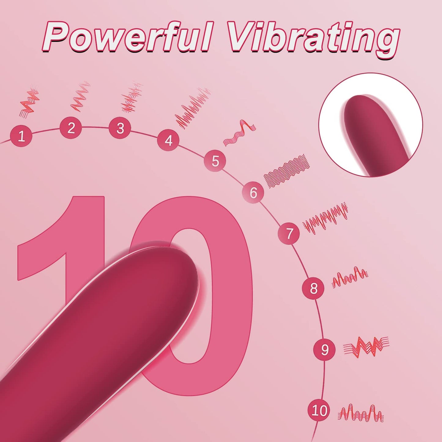 G Spot Bullet Vibrators for Women, Tuitionua Rose Vibrator with 10 Vibrations, Silicone Dildo Clitoris Vagina Anal Vibrating Machine, Adult Female Sex Toys(Purple)