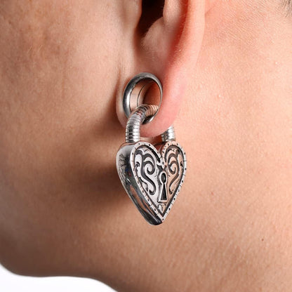 2PCS Ear Weights For Stretched Ears Heavy Weighted Gauges Stainless Steel 2g 4g Dangle Gauge For Women Men Ear Hanger Stretcher Piercings