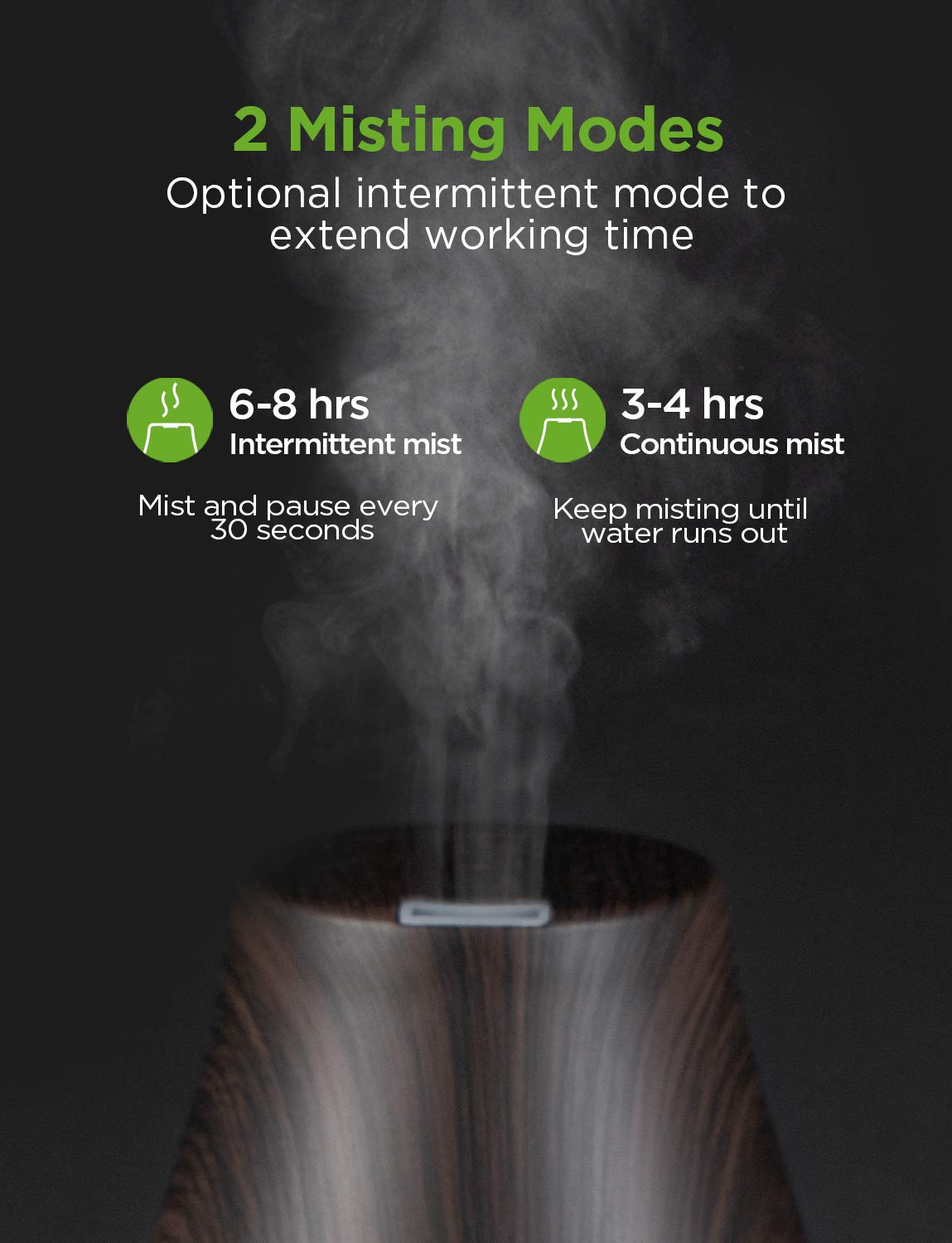 InnoGear Essential Oil Diffuser, Premium 5-in-1 Diffusers for Home Scent Aromatherapy Diffuser Air Desk Humidifier for Bedroom Large Room Office 7 Color LED 2 Mist Mode Waterless Auto Off, Bronze