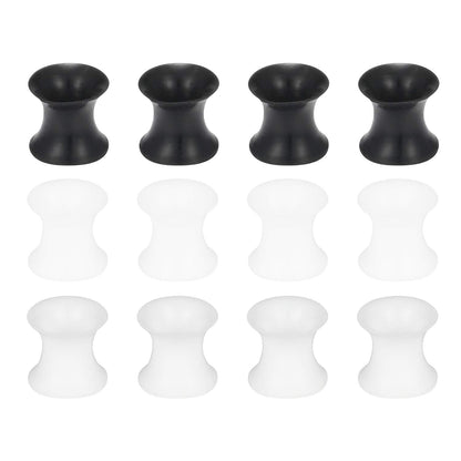 Cisyozi 6 Pairs Ultra Thin Silicone Ear Skin Flexible Flesh Tunnel Expander Stretching Gauge Earlets Plug Gauges Kit Earlets Retainer Same Sizes 6G-20mm 3 Colors