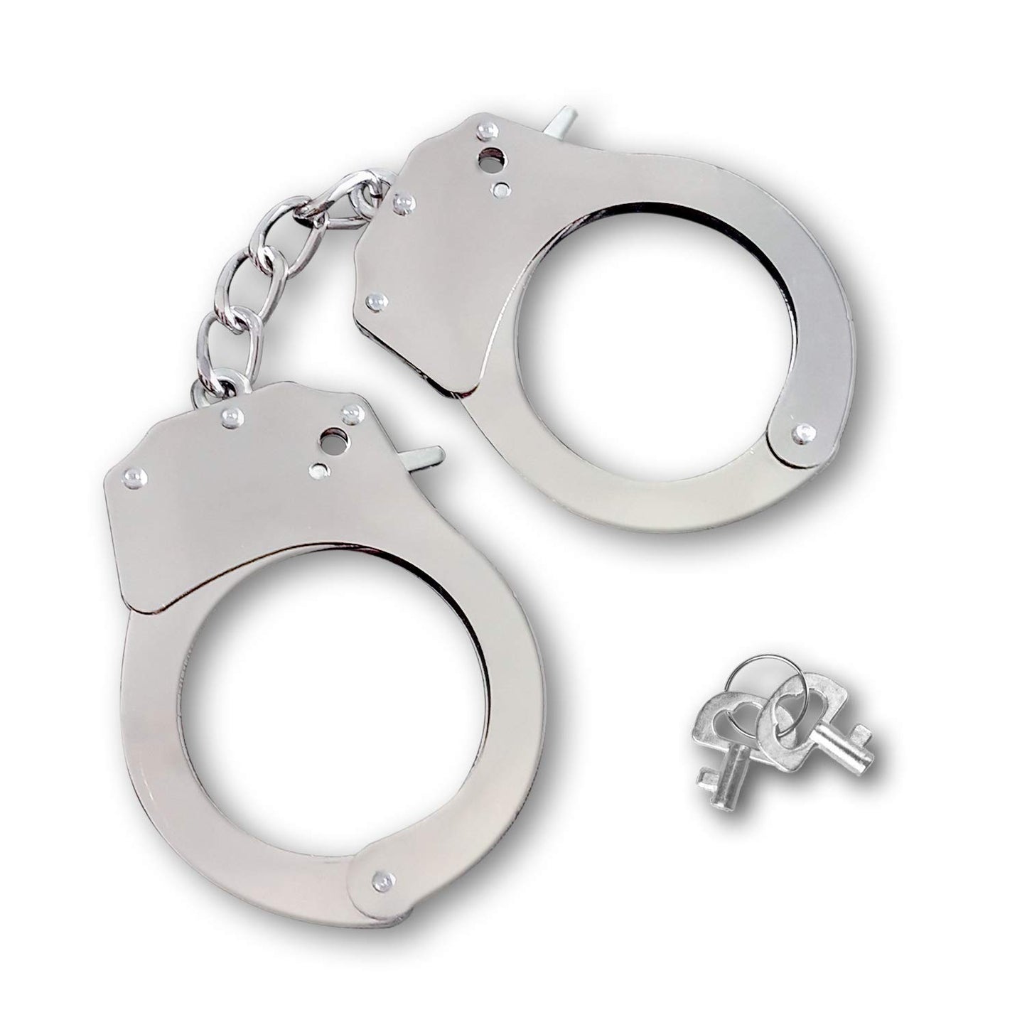 Toy Handcuffs with Keys Metal Toy Handcuffs for Kids (Black)