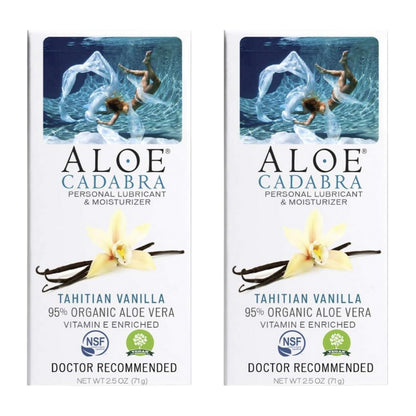 Aloe Cadabra Natural Water Based Personal Lubricant and Vaginal Moisturizer, Organic Aloe Lube for Men, Women and Couples, Non-Staining, pH Balanced (Unscented 2.5 Ounces, 1 Pack)