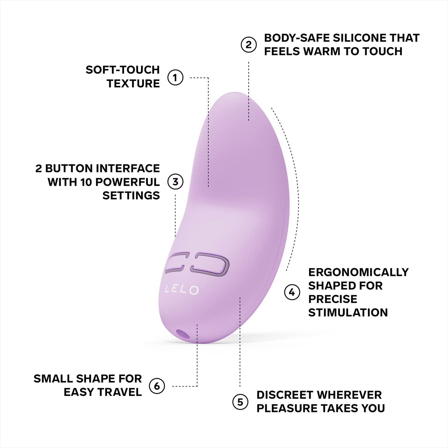 LELO Lily 3 Mini Vibrator for Women Discreet Vibrator Mini Bullet Vibrator with 10 Pleasure Settings Waterproof Vibrator Design, Dark Plum