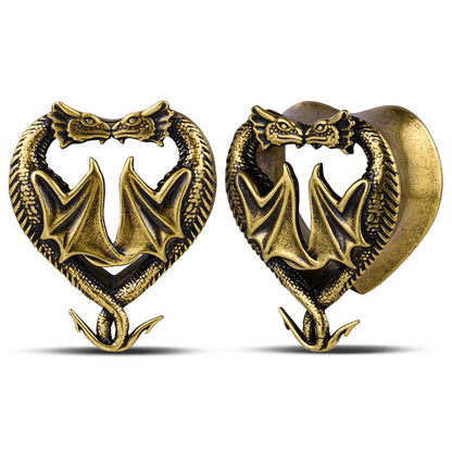 2PCS Stainless Steel 316L Punk Vintage Cross Skull Gauge For Ears Expander Stretcher Ear Tunnels Upgrade Saddle Plugs Double Flared Guage For Women Men 0g-1"