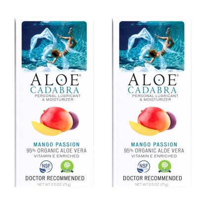 Aloe Cadabra Natural Water Based Personal Lubricant and Vaginal Moisturizer, Organic Aloe Lube for Men, Women and Couples, Non-Staining, pH Balanced (Unscented 2.5 Ounces, 1 Pack)