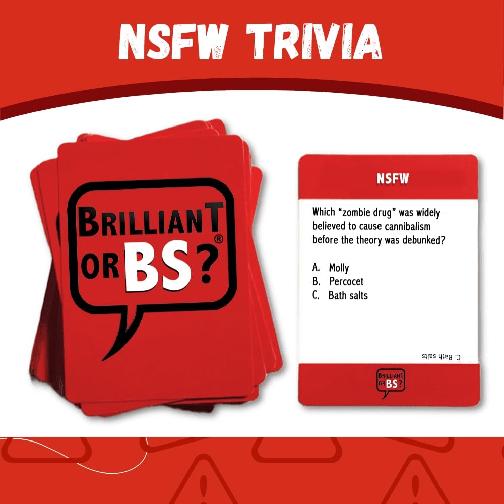 Brilliant or BS? - A Trivia Game for Know-it-Alls and Big Fat Liars - Fun Bluffing Trivia Game for Friends & Family