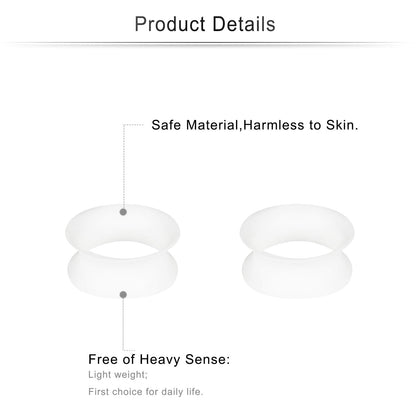 Cisyozi 6 Pairs Ultra Thin Silicone Ear Skin Flexible Flesh Tunnel Expander Stretching Gauge Earlets Plug Gauges Kit Earlets Retainer Same Sizes 6G-20mm 3 Colors