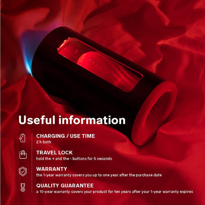 LELO F1S V2 Waterproof Male Masturbator, Male Stroker, Masturbator Sleeve, Sillicone Pocket Pussy, Sex Toy for Man, Sexual Pleasure Tools for Male, Male Sex Toy, Male Toy with 4 Vibrations, Blue