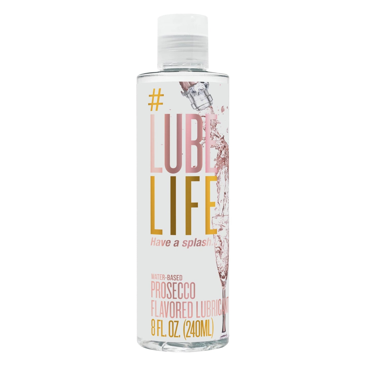 Lube Life Water-Based Strawberry Flavored Lubricant, Personal Lube for Men, Women and Couples, Made Without Added Sugar, 8 Fl Oz