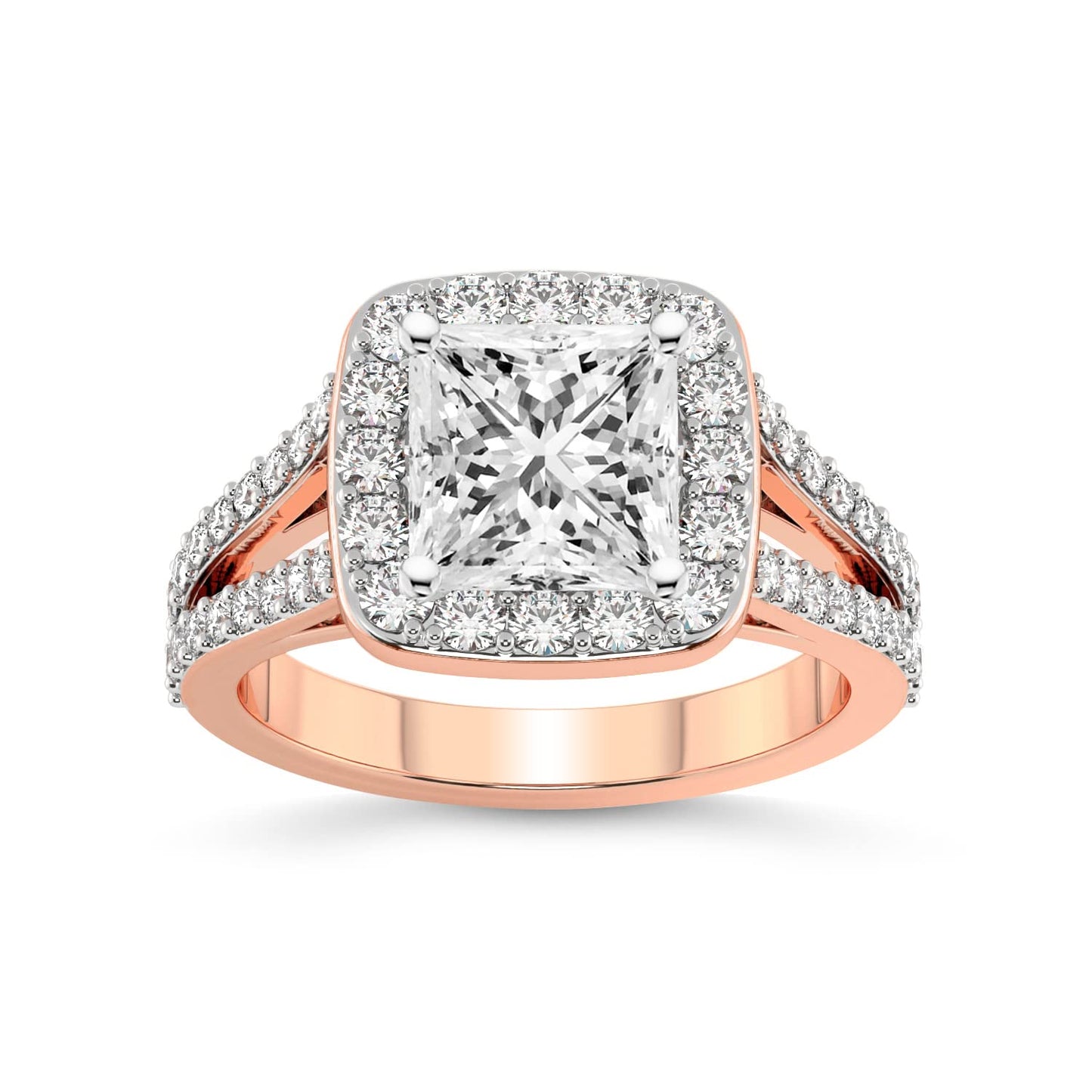 FRIENDLY DIAMONDS Lab Grown Diamond Engagement Ring For Women 1 Carat - 5 Carat IGI Certified | Rosalind Split Shank Diamond Ring | 14K Or 18K White, Yellow Or Rose Gold | FG-VS1-VS2 Quality Ring