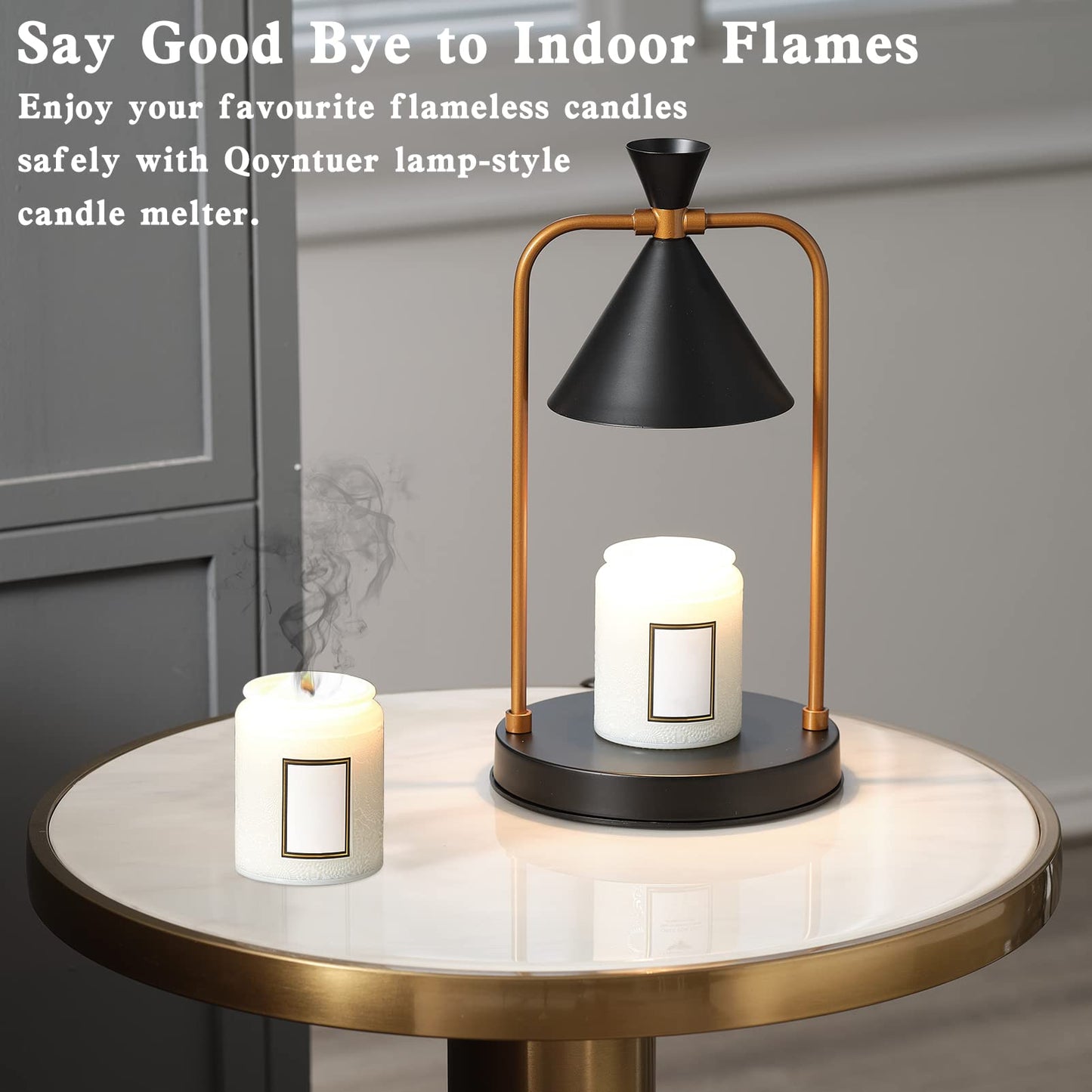 Candle Warmer Lamp with Timer, Dimmable Candle Light Electric Candle Warmer Compatible with Various Candles, Candle Holders for Home Decor, Gifts for Mothers Day/Birthday/House Warming