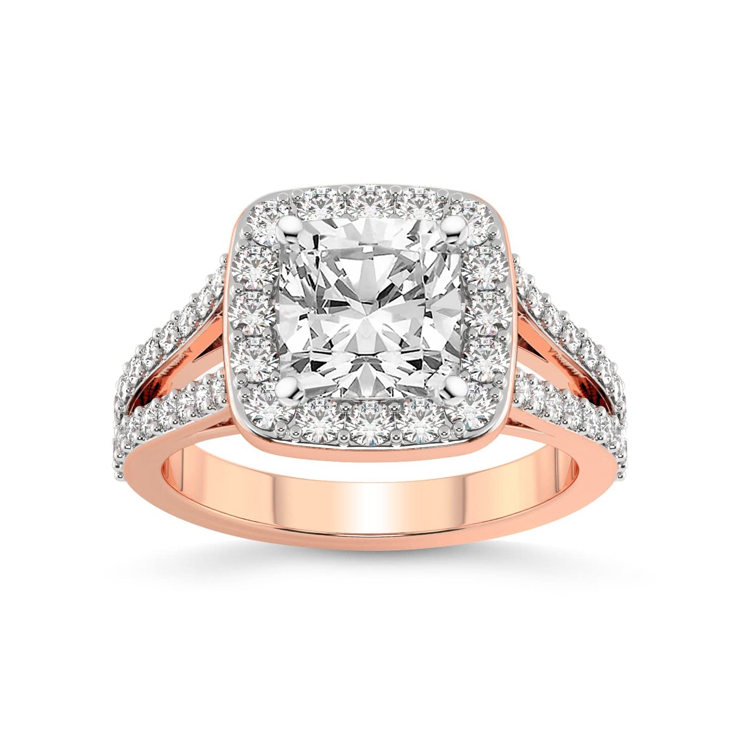 FRIENDLY DIAMONDS Lab Grown Diamond Engagement Ring For Women 1 Carat - 5 Carat IGI Certified | Rosalind Split Shank Diamond Ring | 14K Or 18K White, Yellow Or Rose Gold | FG-VS1-VS2 Quality Ring