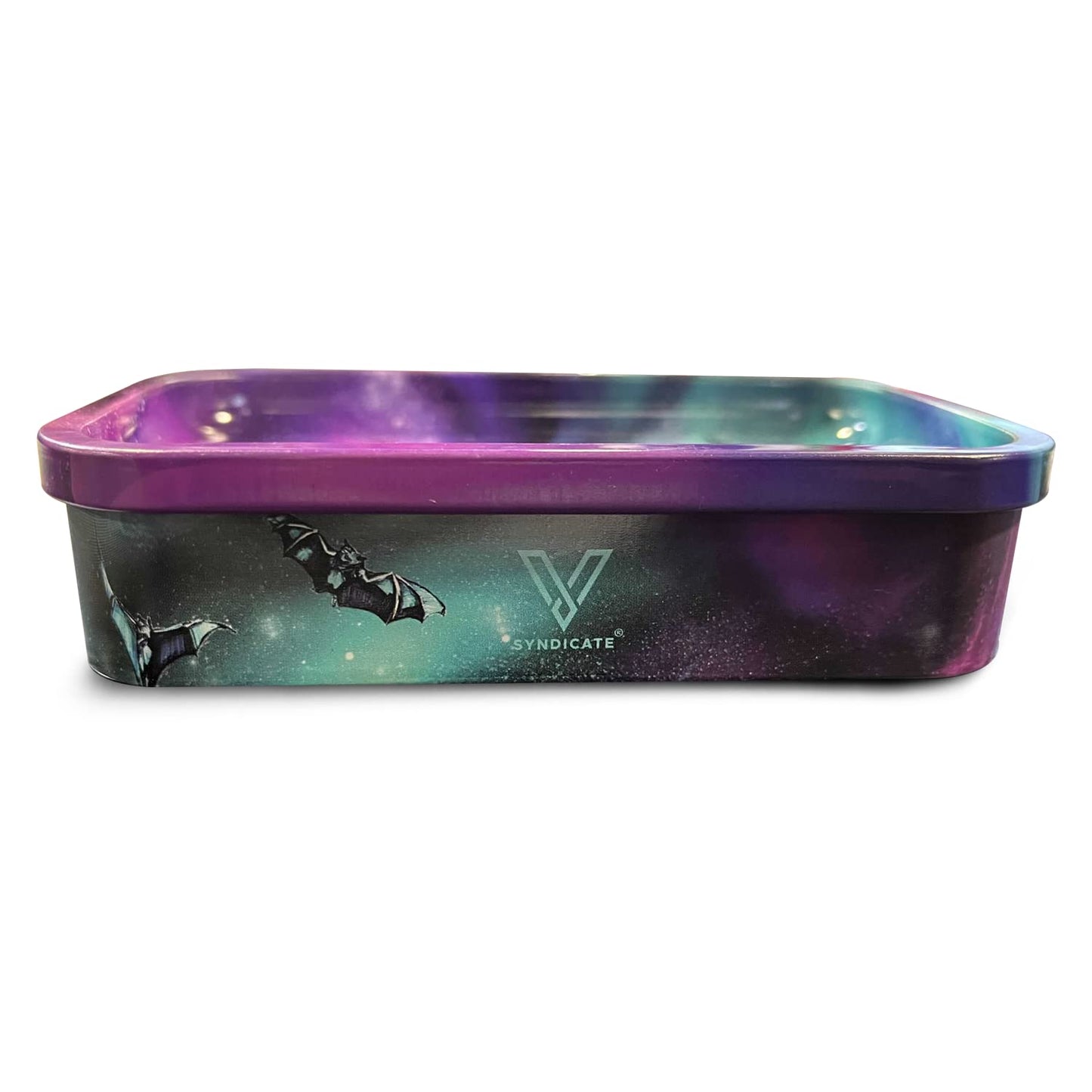 V. Syndicate 5" x 2.8" x 1.5" Mini Metal Storage Box with Lid - Airtight Lid to Avoid Moisture - Flex Your Style with 360 Print of Original Interactive Artwork on All Sides (Syndicase 2.0, Dank Diva)