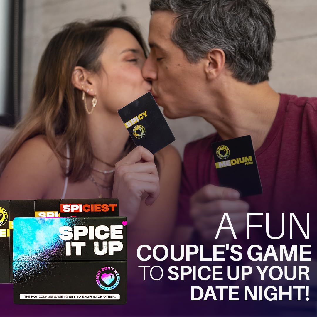 Why Don't We - Spice IT UP - Spicy Couples Games for Adults with 150 Cards with Conversations, Spicy Dares & More - Best Date Night Games for Couples - Romantic Adult Couple Games