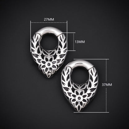 1 Pair 2g Ear Weights For Stretched Ears Plug Gauge Ear Hanger Heavy Water Drop Shape 6mm Dangle Earrings Women Body Piercing Jewelry