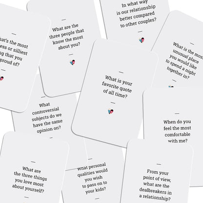 Card Game for Couples - Connecting and Revealing Questions to Ignite A Deeper Relationship - Perfect for Anniversary, Date Night & More (100 Cards)