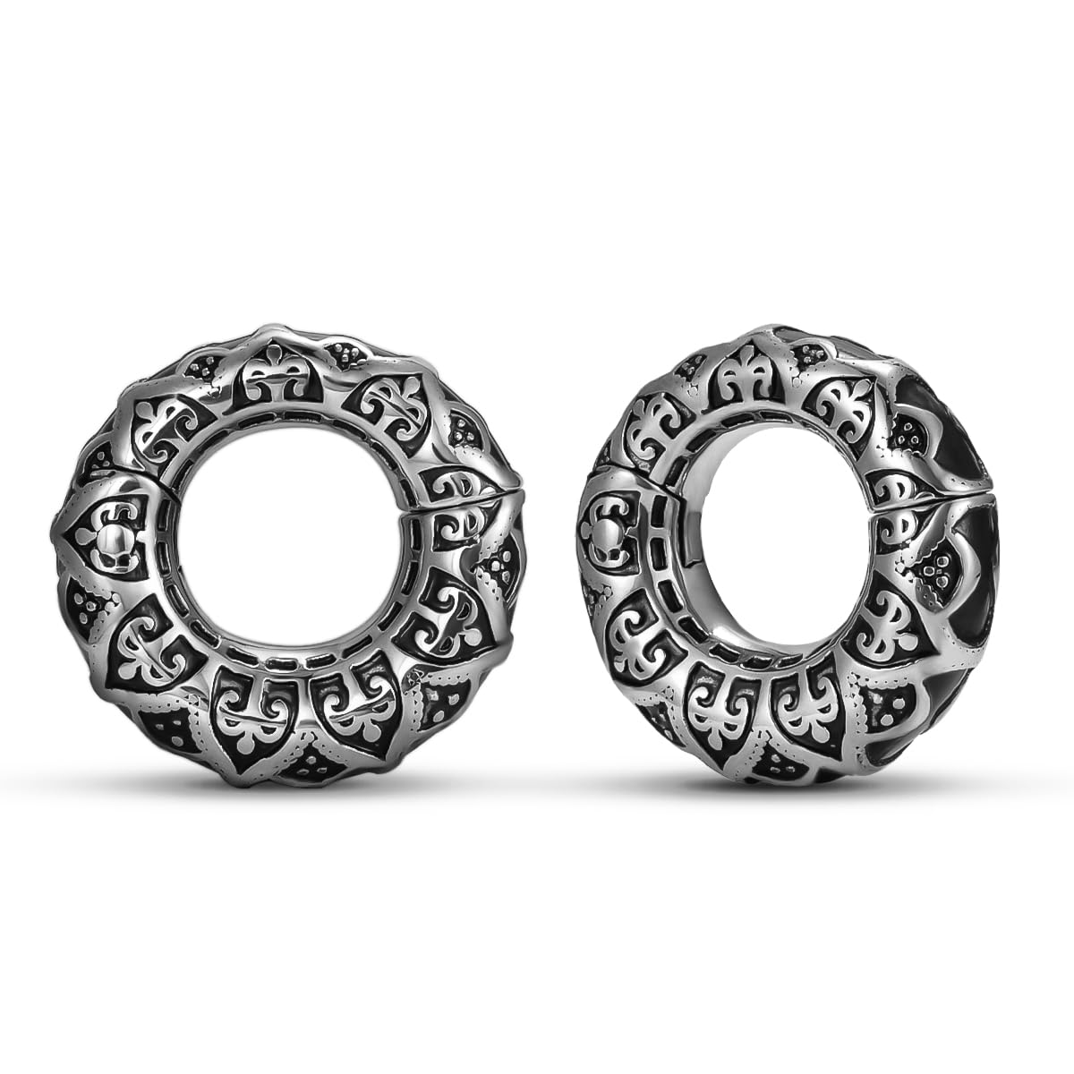 1 Pair Stainless Steel 2g Hoop Gauge Plug Ear Weights For Stretched Ears Heavy Weighted Tunnels 6mm Ear Gauge Expander Piercing Jewelry