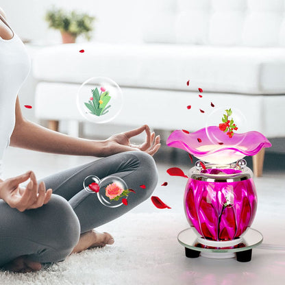 HUNANBANG 3 in 1 Electric Oil Diffuser Warmer Scented Wax Warmer Candle Wax Melt Warmer Wax Melter Fragrance Wax Burner(LW-Purple2)