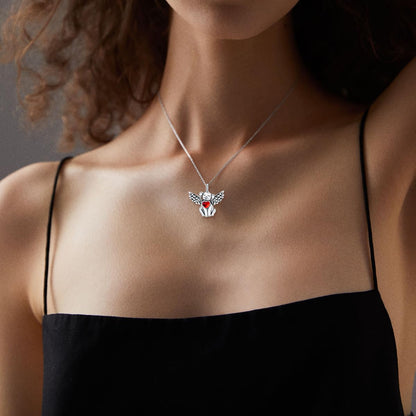 AOBOCO 925 Sterling Silver Dog/Cat Urn Necklace for Ashes Pet Cremation Keepsake Necklace Memorial Jewelry Gift for Women