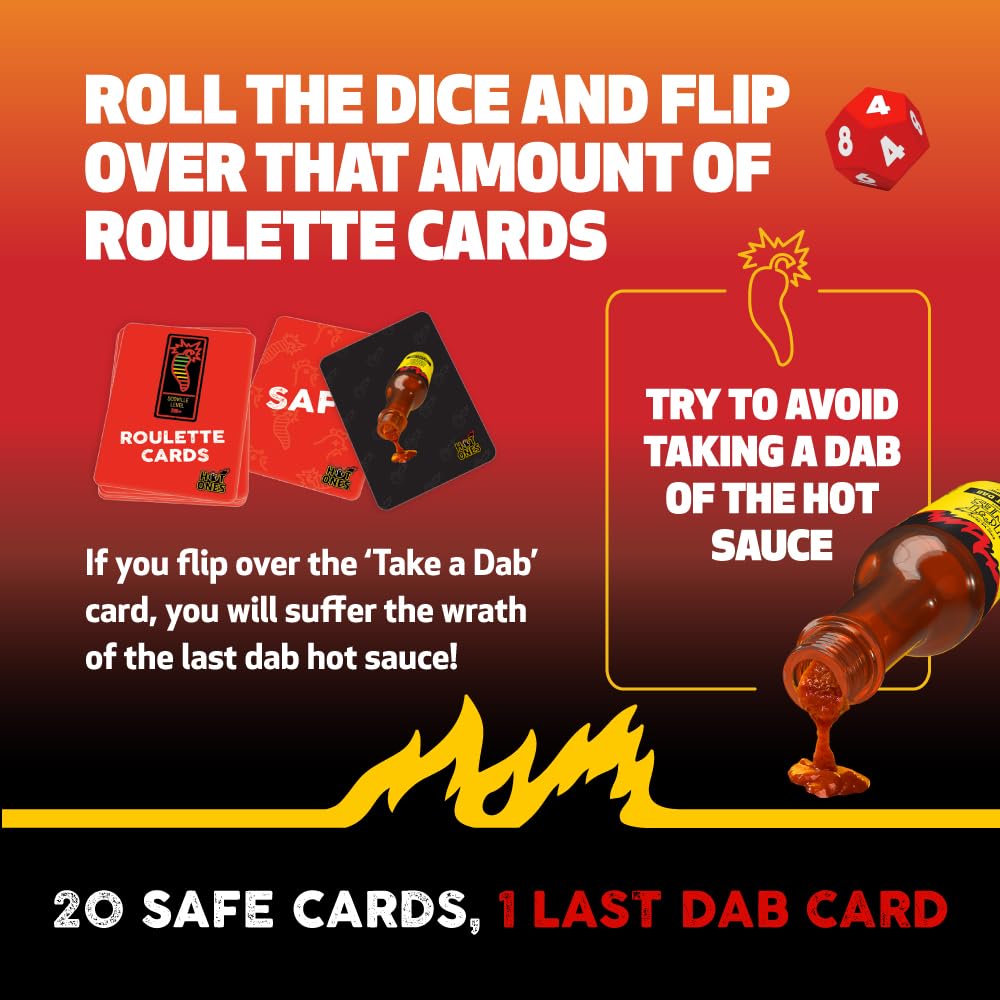 Wilder Hot Ones Roulette – Hot Sauce Included – A Push Your Luck Party Game