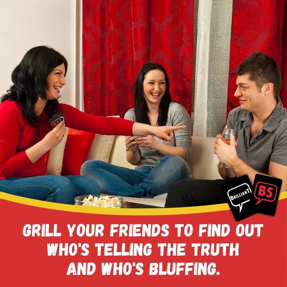 Brilliant or BS? - A Trivia Game for Know-it-Alls and Big Fat Liars - Fun Bluffing Trivia Game for Friends & Family