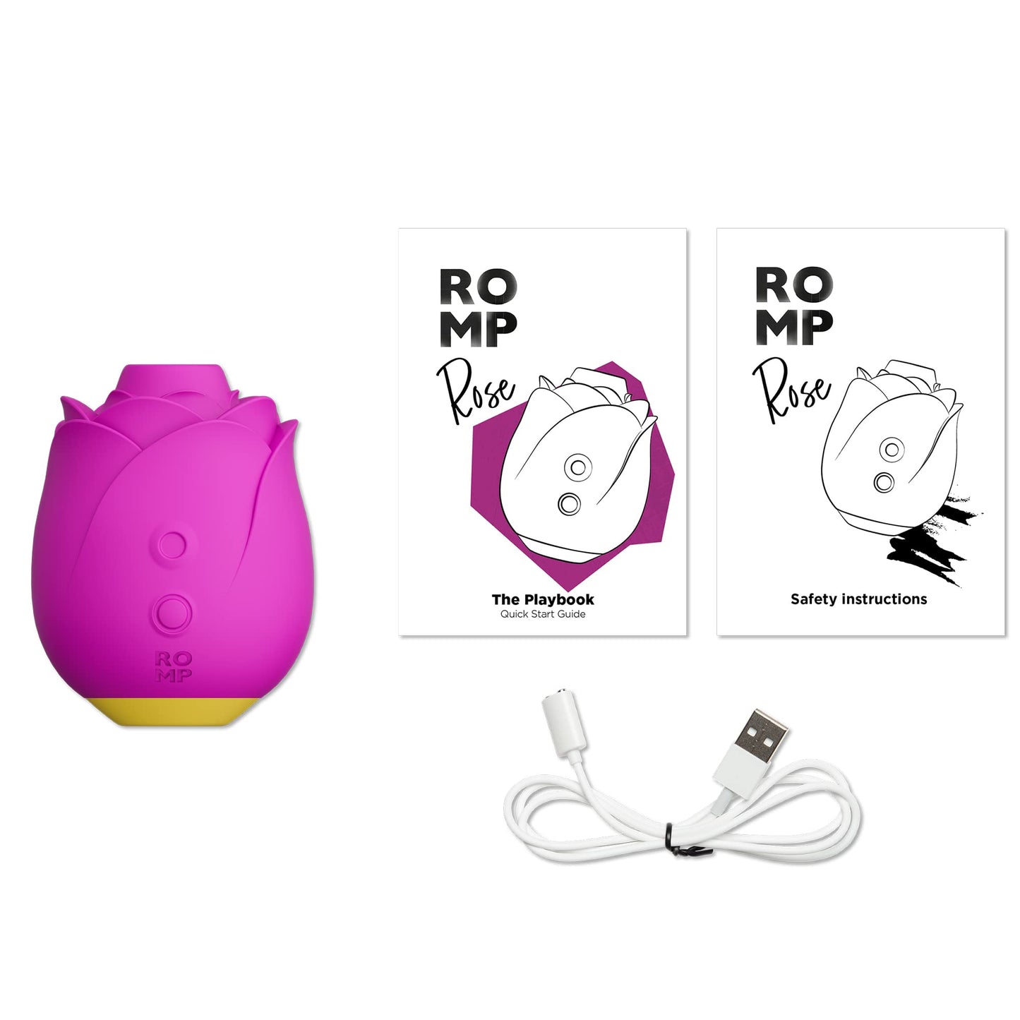 ROMP Rose Toy for Woman - Clitoral Sucking Toy - Clit Stimulator with 6 Vibration Modes - Waterproof Sucker Vibrator - Rechargeable Vibrating Adult Sex Toys - Gifts for Women & Couples