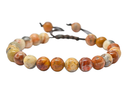Copper Hematite Bracelet for Women Men's Gifts - Protection Healing Crystal Bracelet - 8mm Gemstone Beaded Adjustable Bracelet Pulseras Para Hombres Mujer Stocking Stuffers