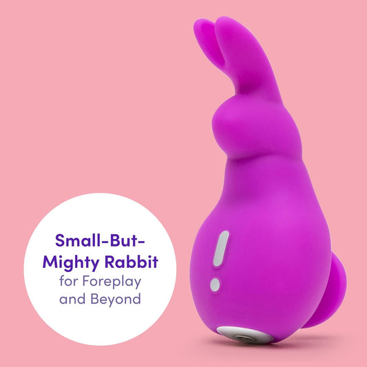 Lovehoney Happy Rabbit Mini Ears Clitoral Vibrator - Small Clitoral Rabbit Vibrator for Women - Thick Flexible Stimulating Ears - Rechargeable & Waterproof - Pink