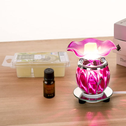 HUNANBANG 3 in 1 Electric Oil Diffuser Warmer Scented Wax Warmer Candle Wax Melt Warmer Wax Melter Fragrance Wax Burner(LW-Purple2)
