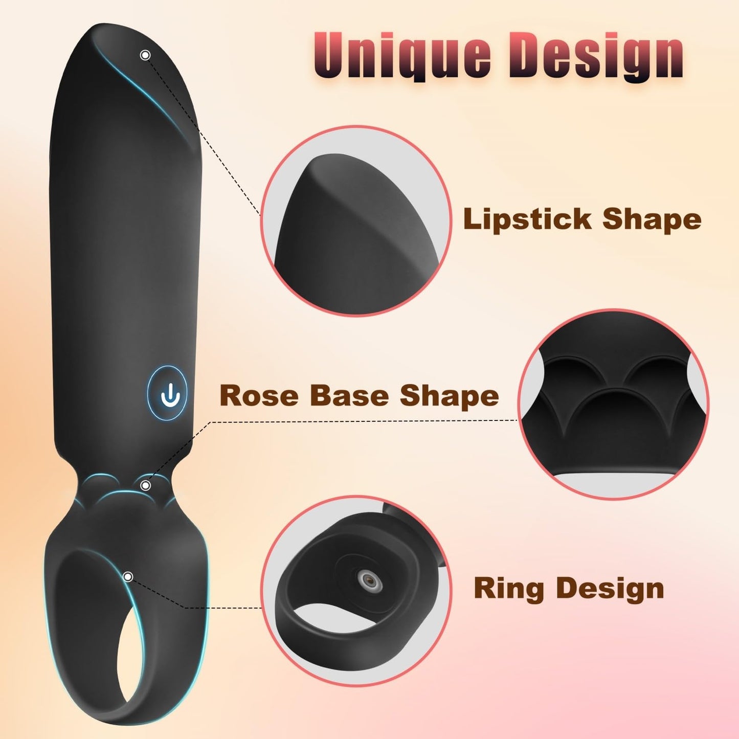 LUKIKI Bullet Vibrator Adult Toys - Female Sex Toys with 10 Vibration Modes, Lipstick Mini Vibrator for G Spot Clitoral Stimulation, Discreet Portable for Travel, Adult Sex Toys & Games for Women