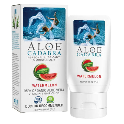 Aloe Cadabra Natural Water Based Personal Lubricant and Vaginal Moisturizer, Organic Aloe Lube for Men, Women and Couples, Non-Staining, pH Balanced (Unscented 2.5 Ounces, 1 Pack)