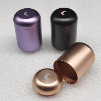 Brando Moon Purple Airtight Jar Storage Case Container Smell Proof - Multi-Use Portable Metal Spice Jar - Easy to Carry and Best Way to Preserve Coffee - 1.8 x 2.8”