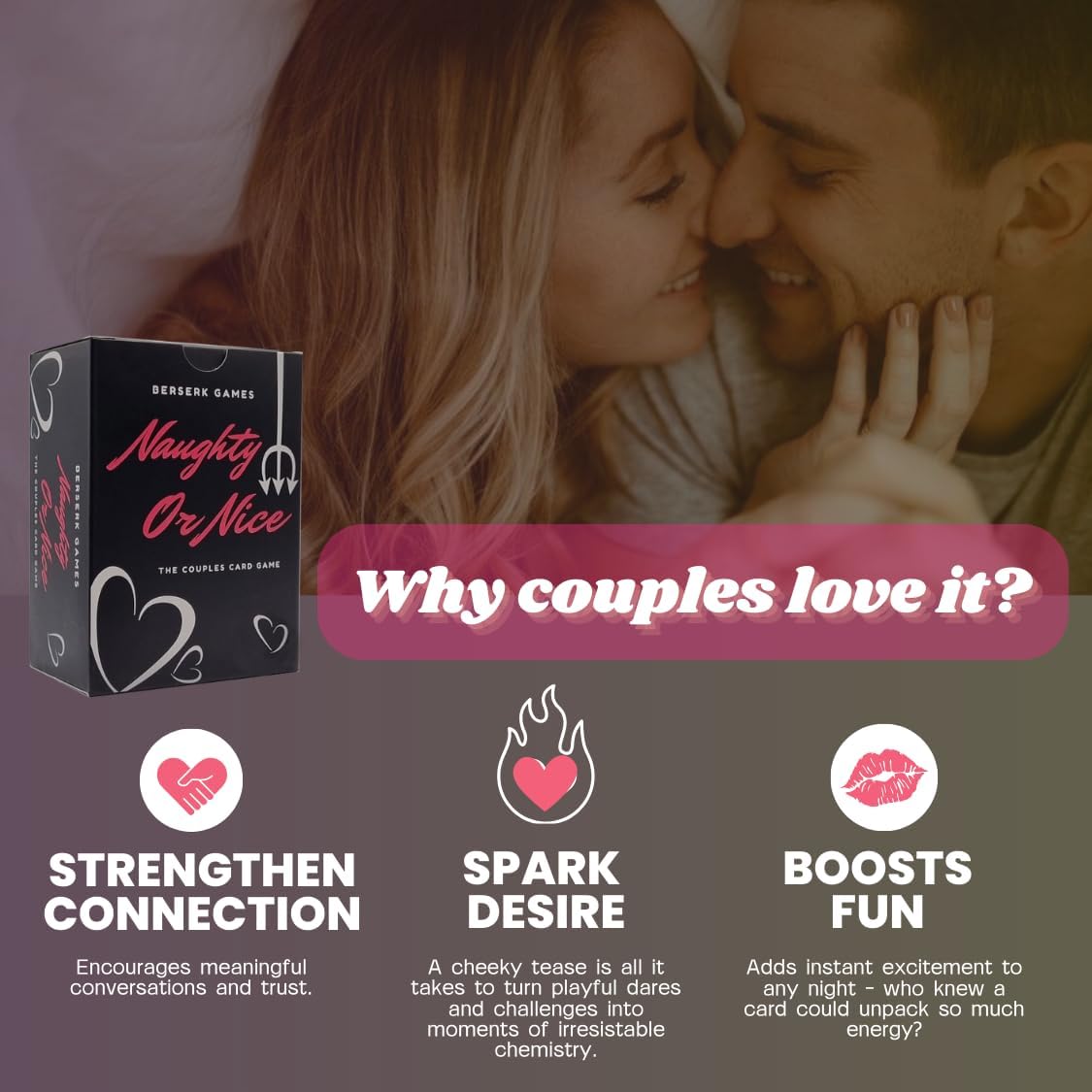 Naughty or Nice - Ultimate Couples Card Game | Fun Date Night Experience with Flirty Prompts & Romantic Challenges for Couples & Anniversary