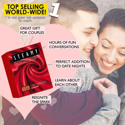 Steamy Romantic Conversation Game 250 Relationship Building Conversation Questions And Actions Starters Couples Games, Meaningful Couples Card Game - Romantic Couples Strengthen Relationship Cards