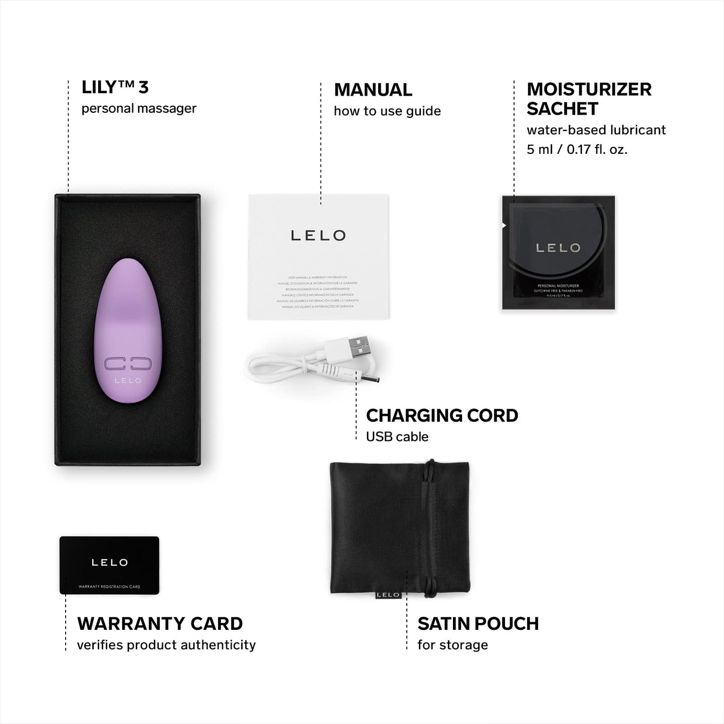 LELO Lily 3 Mini Vibrator for Women Discreet Vibrator Mini Bullet Vibrator with 10 Pleasure Settings Waterproof Vibrator Design, Dark Plum