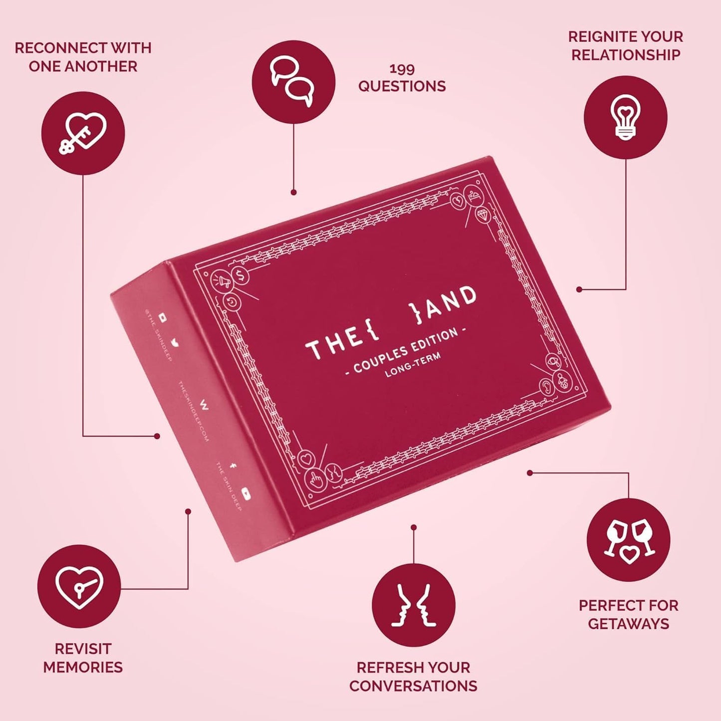 {THE AND} Long Term Couples Edition - 199 Meaningful Conversation Cards for Couples - Questions to Reconnect & Deepen Relationships - Couples Card Game to Reflect & Rediscover Love by The Skin Deep