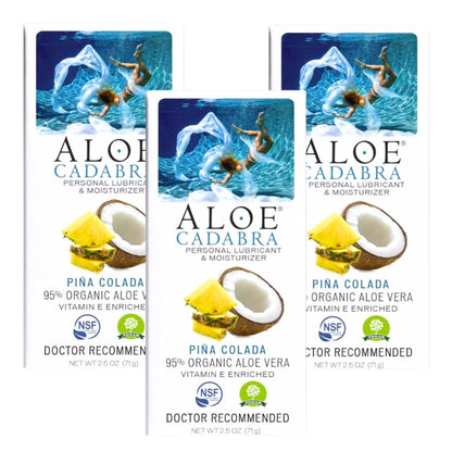 Aloe Cadabra Natural Water Based Personal Lubricant and Vaginal Moisturizer, Organic Aloe Lube for Men, Women and Couples, Non-Staining, pH Balanced (Unscented 2.5 Ounces, 1 Pack)