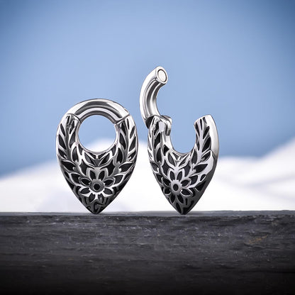1 Pair 2g Ear Weights For Stretched Ears Plug Gauge Ear Hanger Heavy Water Drop Shape 6mm Dangle Earrings Women Body Piercing Jewelry