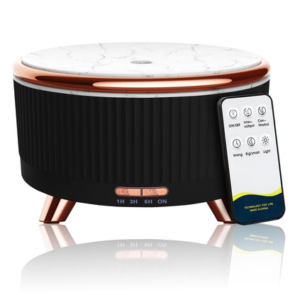 Diffusers for Essential Oils Large Room, 500ml Aromatherapy Oil Diffuser Cool Mist Humidifier with Remote Control,7 Colors Lights & 3 Mist Mode Waterless Auto Off for Women Office Home Black